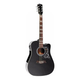 Violão Eletroacústica Michael Galaxy Vm925dtc Para Destros Black Satin