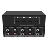 Switch Splitter Audio 4 Entradas 1 Salida Rca + 3.5mm