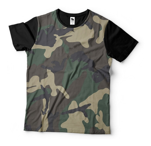 Camisa Camiseta Estampada Exército Camuflada Moda 