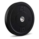 Anilha Olímpica Bumper Hi Temp All Black 15kg D1fitness