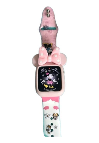 Correa + Case Protector Minnie Rosa Para Apple Watch