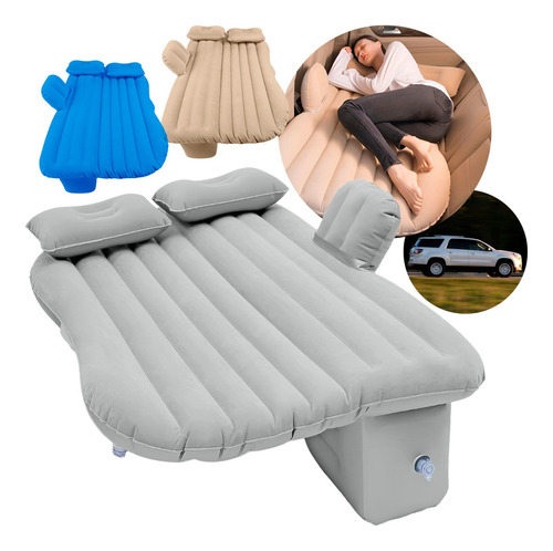 Colchon Inflable Para Autos 2 Almohadas Compresor Comodo Col