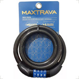 Cadeado Maxtrava Mtb Speed Espiral Segredo 12mm X 1500mm Cor Preto