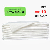 Kit 10 Pano De Chão Branco Grande Saco Duplo Algodão Atacado