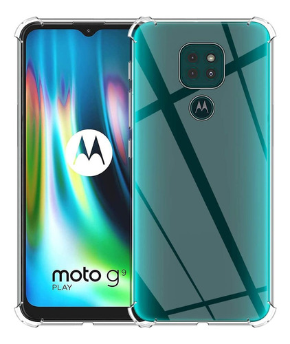 Combo Funda Transparente Para Moto G9 Play E7 Plus+vidrio 9d