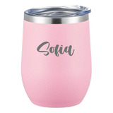 Vaso En Acero Inoxidable Personalizado Rosado