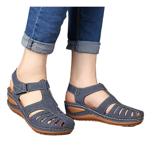 Sandalias Ortopédicas De Verano Con Punta Redonda Retro For