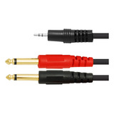 Cable De Audio Plug 3.5 A 2 Plug 6.3 Kapton 1.8 M, Ca-1642g