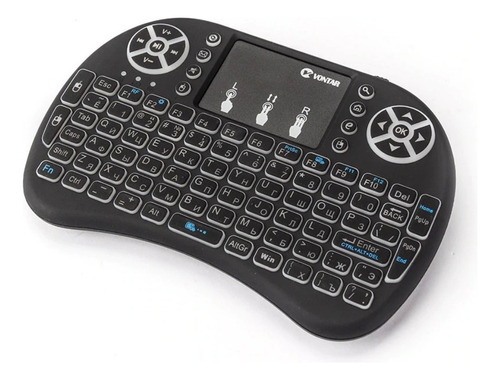 Teclado Control Remoto Air Mouse Para Smart Tv Box Android Teclado Negro