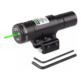 Mira Laser Verde Com Suporte Para Airsoft 11mm 22mm