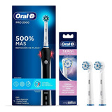 Cepillo Eléctrico Oral-b Pro 2000 + 2 Repuestos