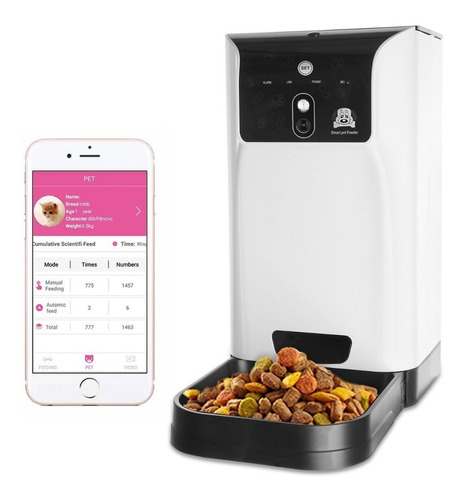 Dispensador Automático Alimento Camara Smart Wifi App Perro 