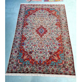 Antigo Tapete Artesanal Persa Tabriz Floral- 2,79x1,94 - Irã