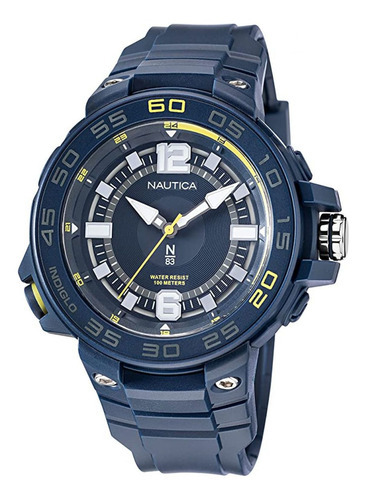 Reloj Nautica® Sport Original Con Luz Indiglo Color De La Correa Azul