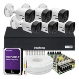 Kit 6 Cameras Intelbras Dvr 8 Canais Multihd C/ 1t Purple