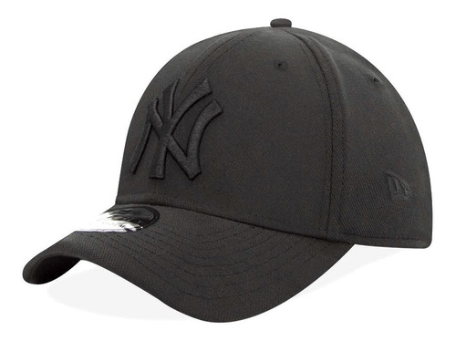 New Era Gorra New York Yankees Black 39thirty Elástica Negra