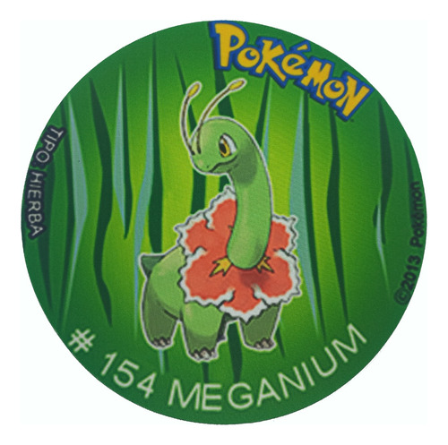 Mousepad De Tazo Pokemon De Modelo #154 Meganium