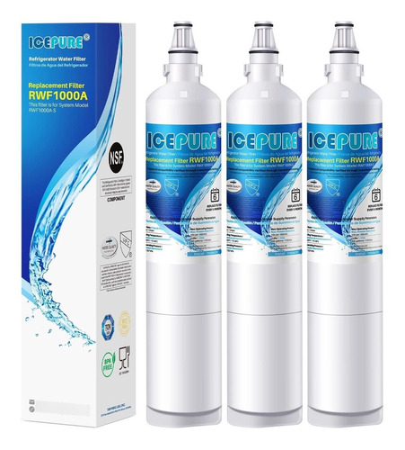Paquete De 3 - Filtro De Agua Icepure Para Reemplazar LG, LG
