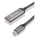 Aurum Cables Cable Usb C A Hdmi, 0,5 Pies, Cable Trenzado Ne