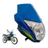 Faro Con Bisel Cubiertas Italika Dm 200 Sport Azul Calidad