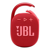 Caixa De Som Bluetooth Clip 4 5w À Prova D'água Vermelho Jbl 110v/220v