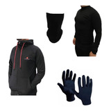 Combo Inv!campera Deportiva+camiseta Termica+cuello Guantes