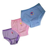 3 Pantaletas Niñas Colores Algodón Panties Calzón Tallas