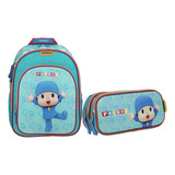 Mochila Primaria Chenson Pocoyo 3 D Amplia Original + Lapicera