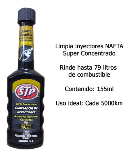 Limpia Inyectores Nafta Super Concentrado 155ml Stp 