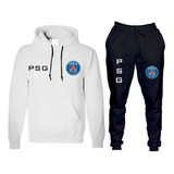 Conjunto Moletom Crianças Psg Adolescentes Blusa E Calça