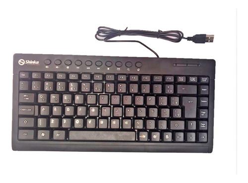 Teclado Mini Usb Multimídia Com Fio Sh-t02