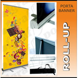 Porta Banner Roll Up Aluminio 85x200 Cm No Incluye Lona 