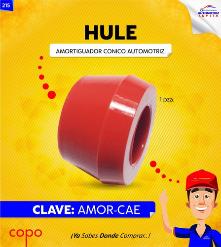 Hule Amortiguador Conico Roja Automotriz Precio X 10 Piezas 