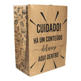 Embalagem Kraft Saco Grande Para Lanche Delivery - C/100