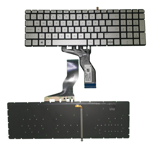 Teclado Plata Con Luz Para Hp 15-cd 15-cd003la 15-cd006la