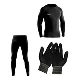 Kit Conjunto Termico Microfibra Frio Extremo Oslo + Guantes