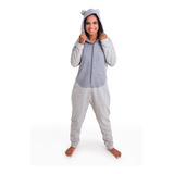 Pijama Kigurumi Macacão Feminino Adulto Quentinho