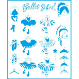 Stencil Litoarte 20 X 25 Cm - Str-182 Bailarinas, Ballet Sch