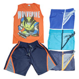 Conjunto Camisa Regata E Bermuda Infantil Masculino