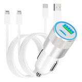 Carregador Turbo De Carro  Usb-c Para iPhone,  48w Tipo C