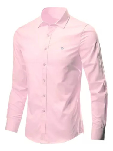 Camisa Social Dudalina Blusão Slim Elastano Liso