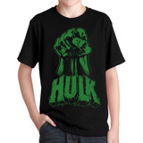 Remeras Hulk Puño Niños Comic Superheroe Bruce Banner