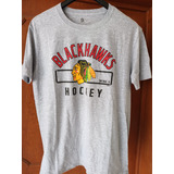 Playera Hockey Black Hawks LG Adulto Algodón 