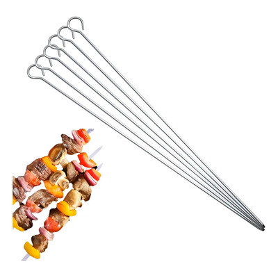 Brochetas Pincho 12 Piezas 45cm Acero Inoxidable | MercadoLibre
