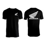 Remera Algodón Moto Honda Negro El Tala Repuestos