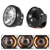 7  Faro De Motocicleta Led Redondo Señal De Vuelta De