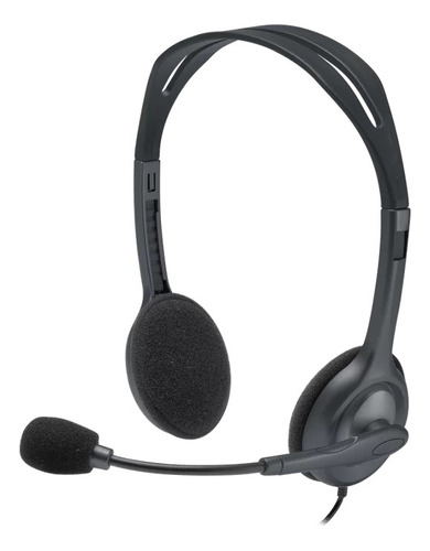 Headset Logitech C/microfone H111 Preto P2/p3 Único