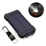 2 Usb Portas Banco De Energia Solar Impermeável 20000mah Bk