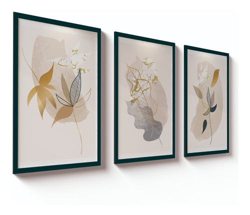 Quadros Decorativo Floral Folhagem Grande Sala Escritório