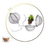 Infusor Colador De Té Filtro Hebras Redondo Acero Inoxidable